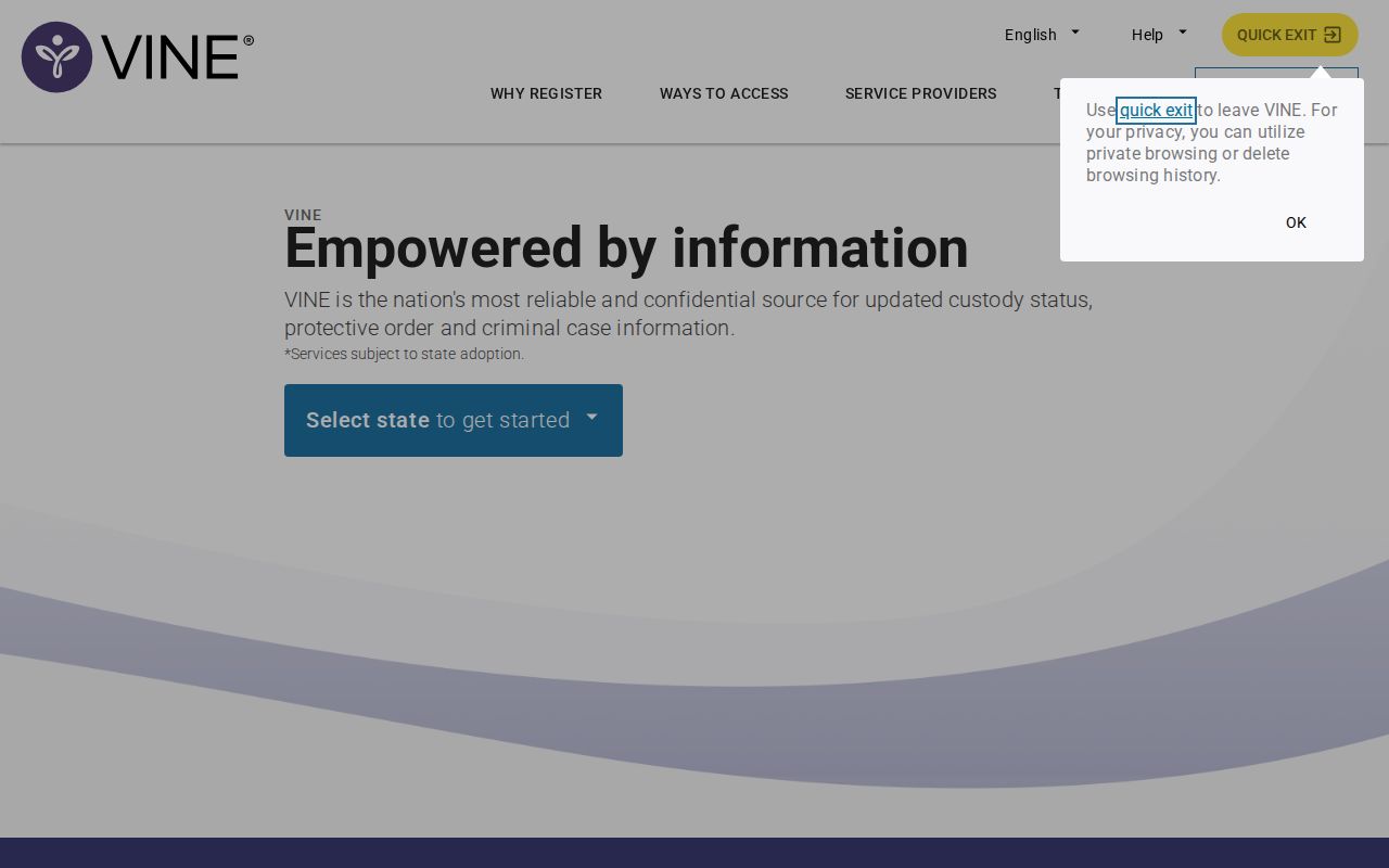 Holt County VINELink inmate check Missouri search selection